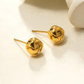 JATANI (Small) Gold: Love Knot Stud Earrings – Timeless Symbol of Eternal Love & Elegant Jewelry Gift - MacroPanora