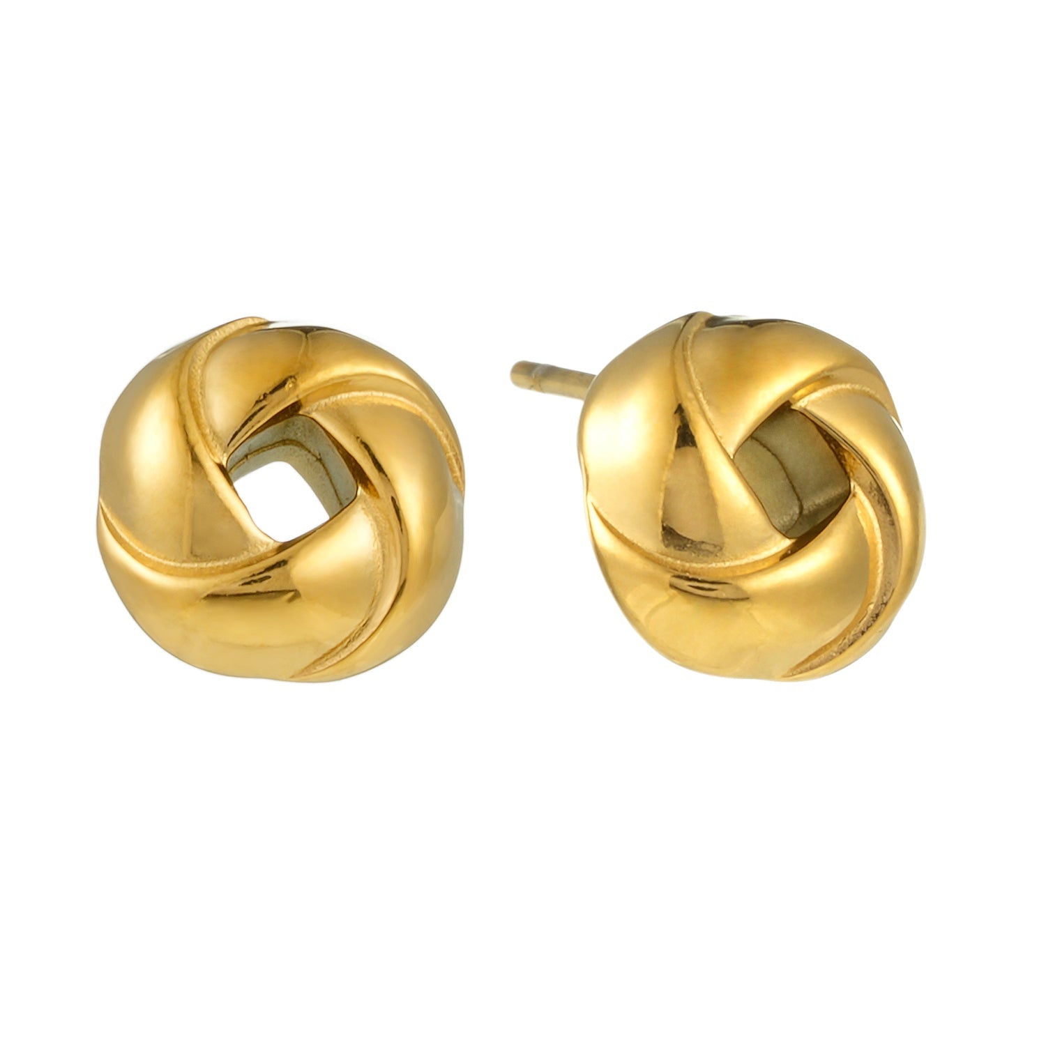 JATANI (Small) Gold: Love Knot Stud Earrings – Timeless Symbol of Eternal Love & Elegant Jewelry Gift - MacroPanora