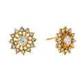 KERELA Gold: Shimmering Star Zirconia (CZ) Stud Earrings - MacroPanora