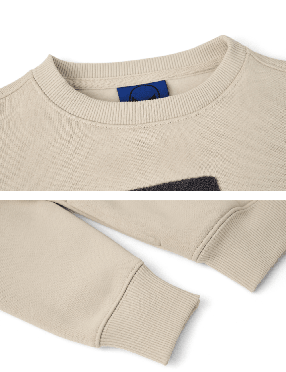 Kids "Pixel" Taupe Sweatshirt - MacroPanora
