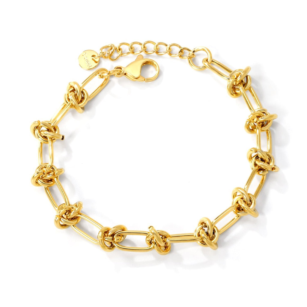 Knotty Gold Charm Bracelet - MacroPanora