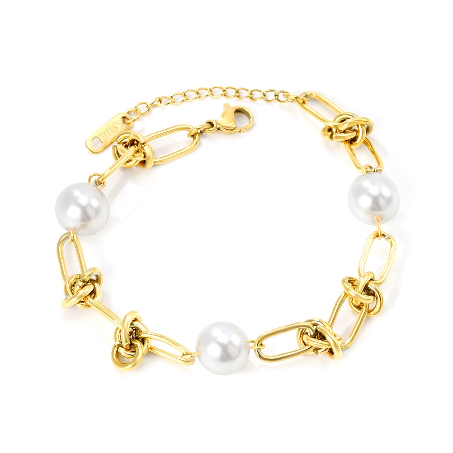 Knotty Pearl Charm Bracelet - MacroPanora