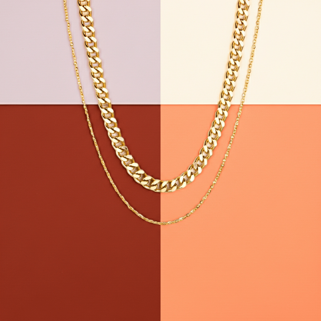 Layered Cuban Link Choker - MacroPanora
