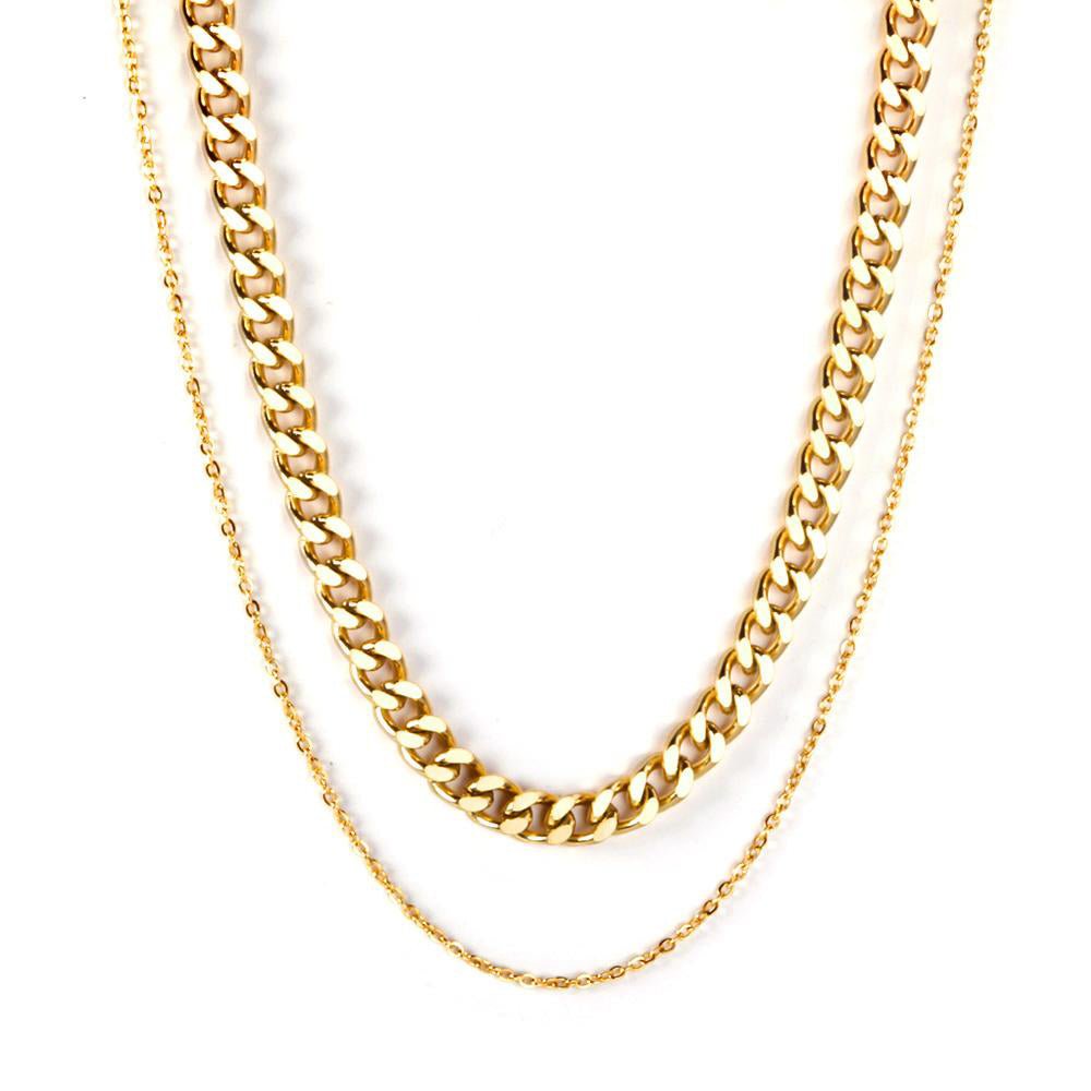 Layered Cuban Link Choker - MacroPanora