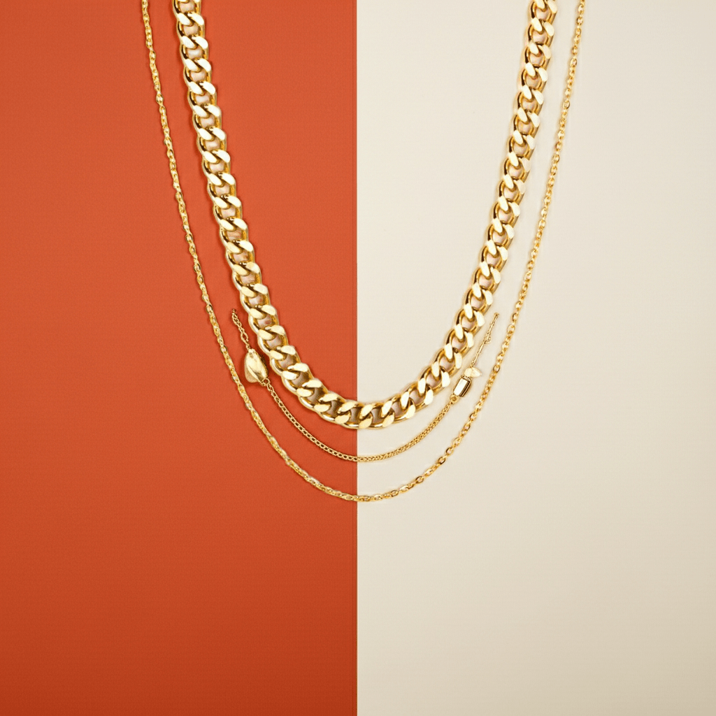 Layered Cuban Link Choker - MacroPanora