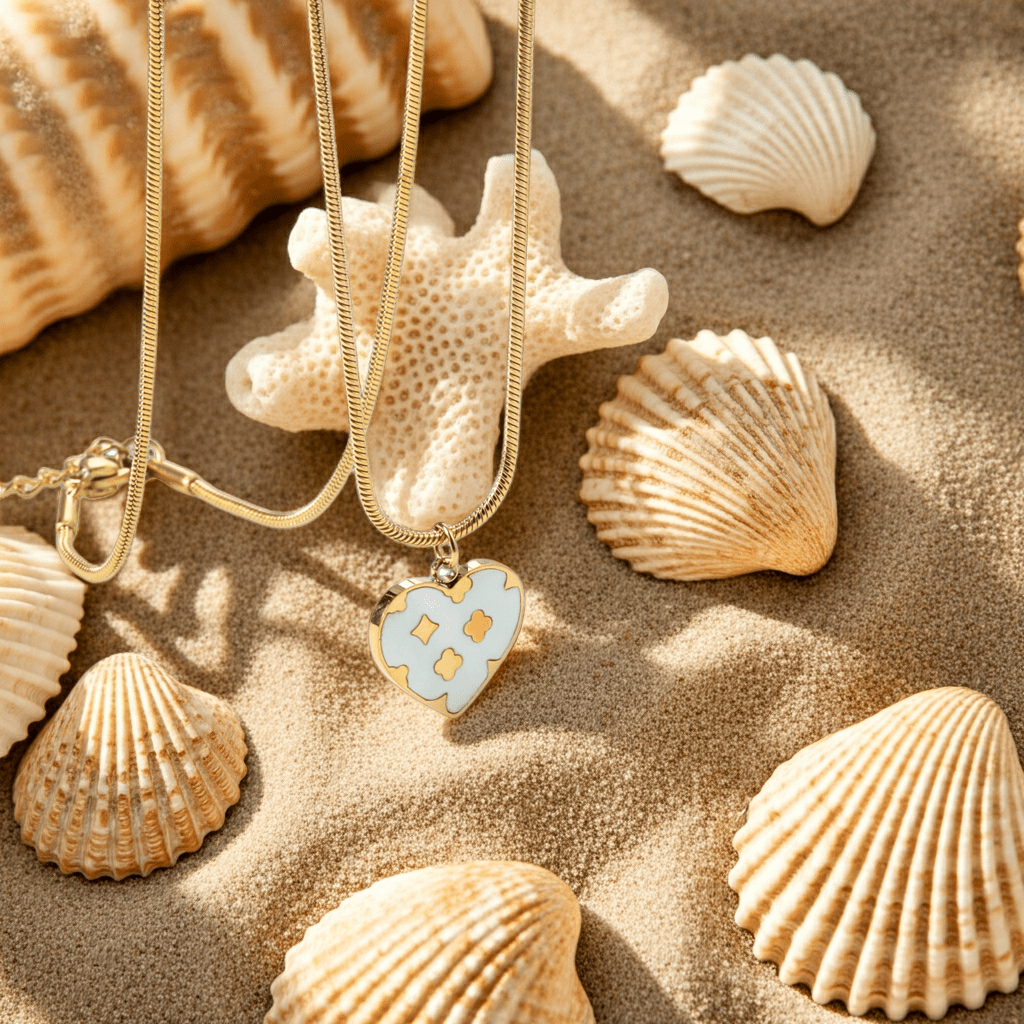 Lucky Heart Shell Pendant - MacroPanora