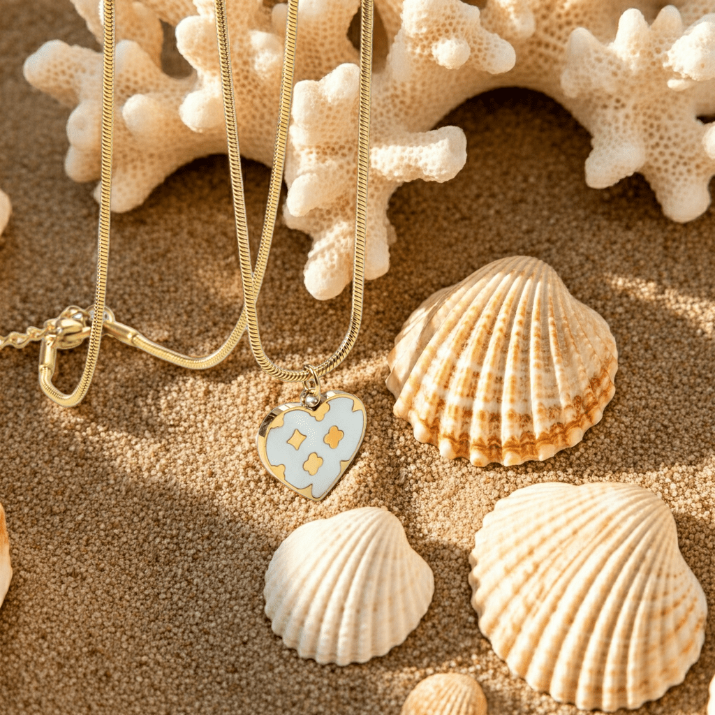 Lucky Heart Shell Pendant - MacroPanora
