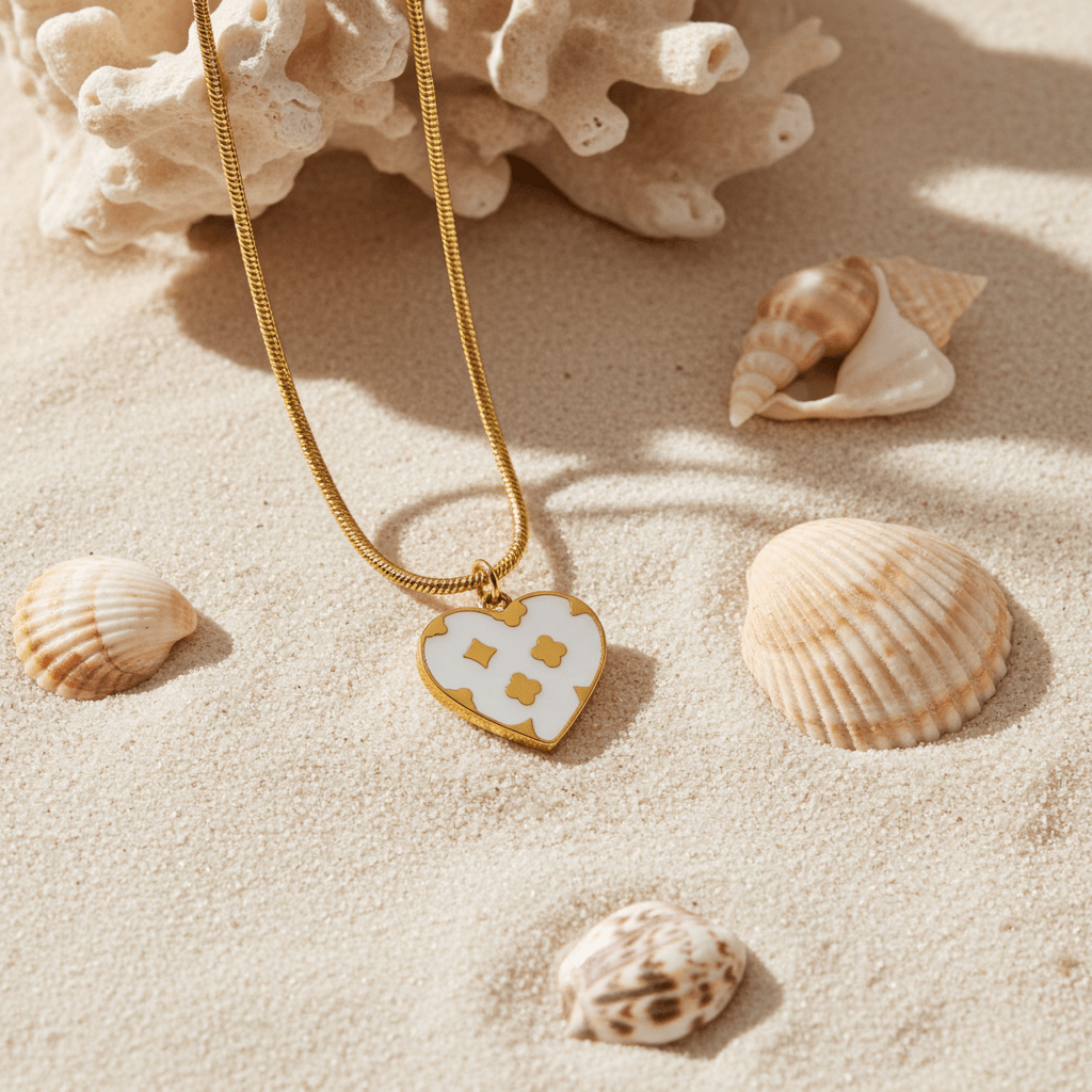 Lucky Heart Shell Pendant - MacroPanora