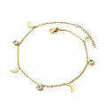 Lunar Crystal Anklet Golden - Anklet | MacroPanora