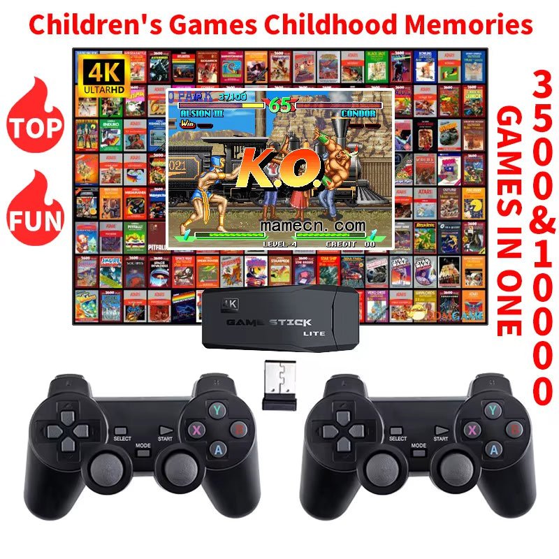 M8 Video Game Console 4K Hdmi - Compatible Game Stick Built in 10000 Retro Game TV Dendy Console Support for PS1/FC/GBA - MacroPanora