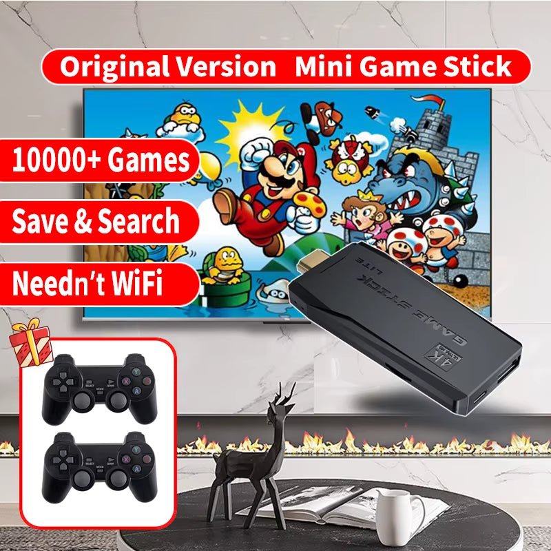 M8 Video Game Console 4K Hdmi - Compatible Game Stick Built in 10000 Retro Game TV Dendy Console Support for PS1/FC/GBA - MacroPanora