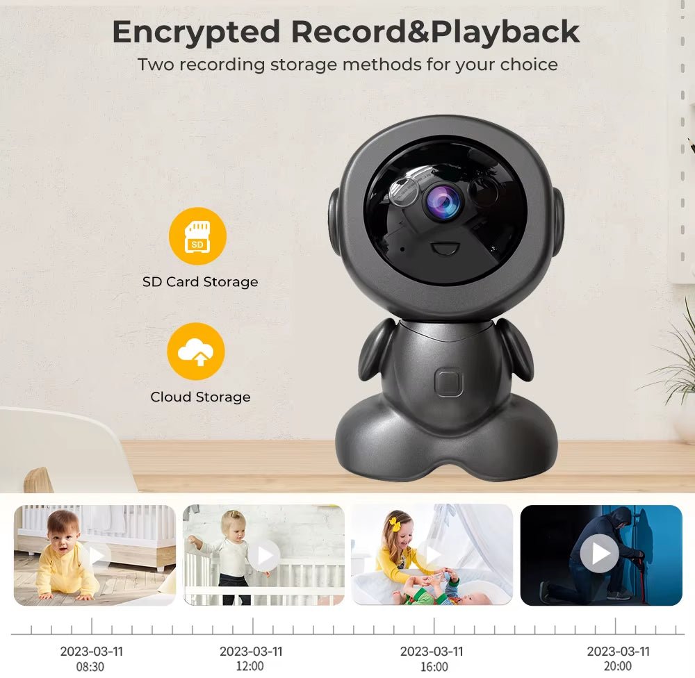 Mini Wifi IP Camera Wireless Indoor Robot Baby Monitor Two Way Audio Motion Detection Video Camara CCTV Security Protection - MacroPanora