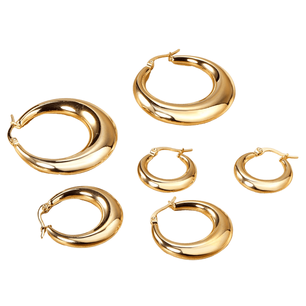 Minimalist Gold Circle Hoops - MacroPanora