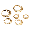 Minimalist Gold Circle Hoops - MacroPanora