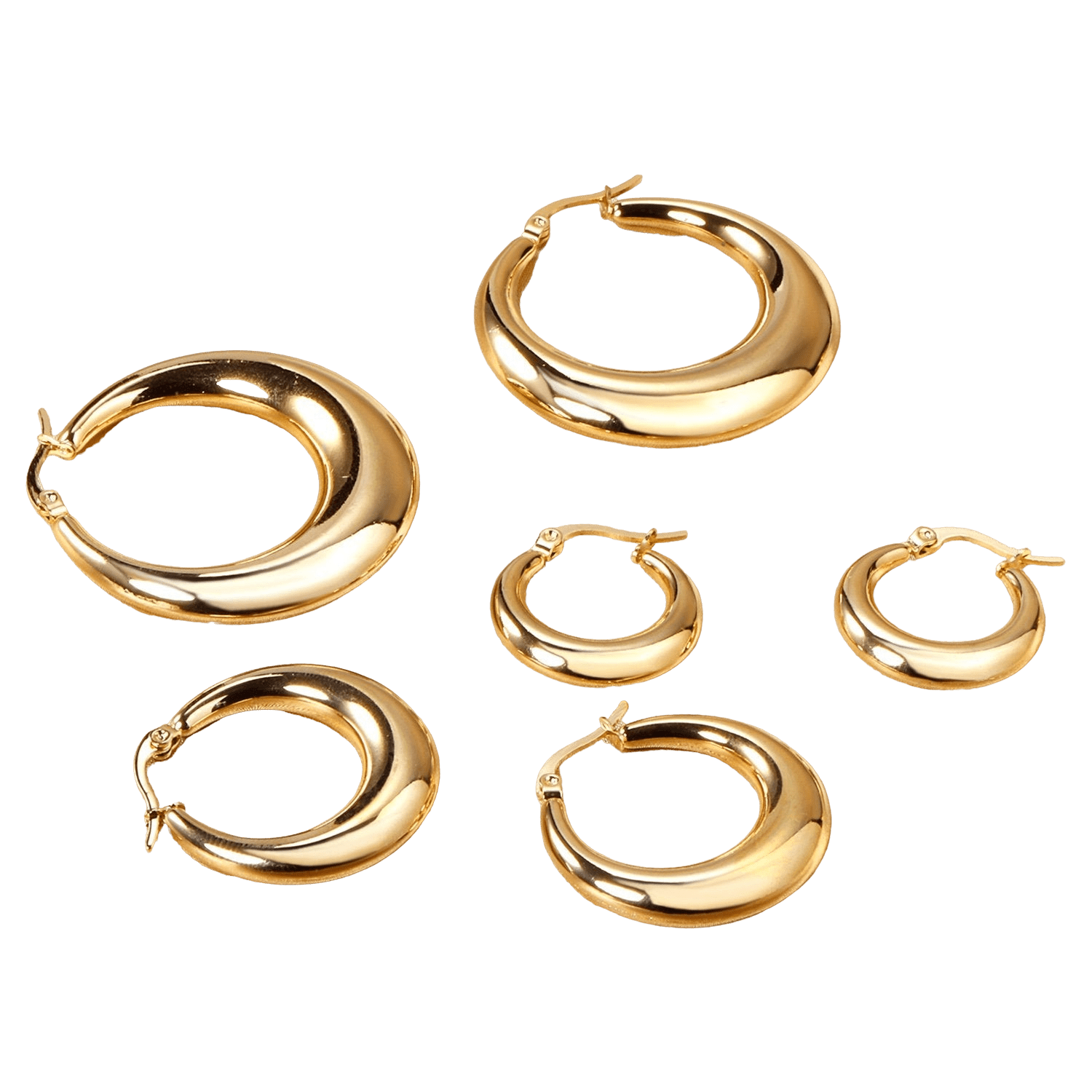 Minimalist Gold Circle Hoops - MacroPanora