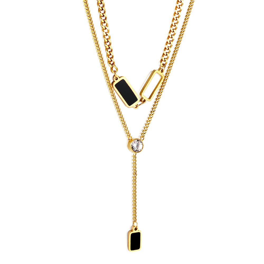 Monochrome Diamond Drop Chain - MacroPanora