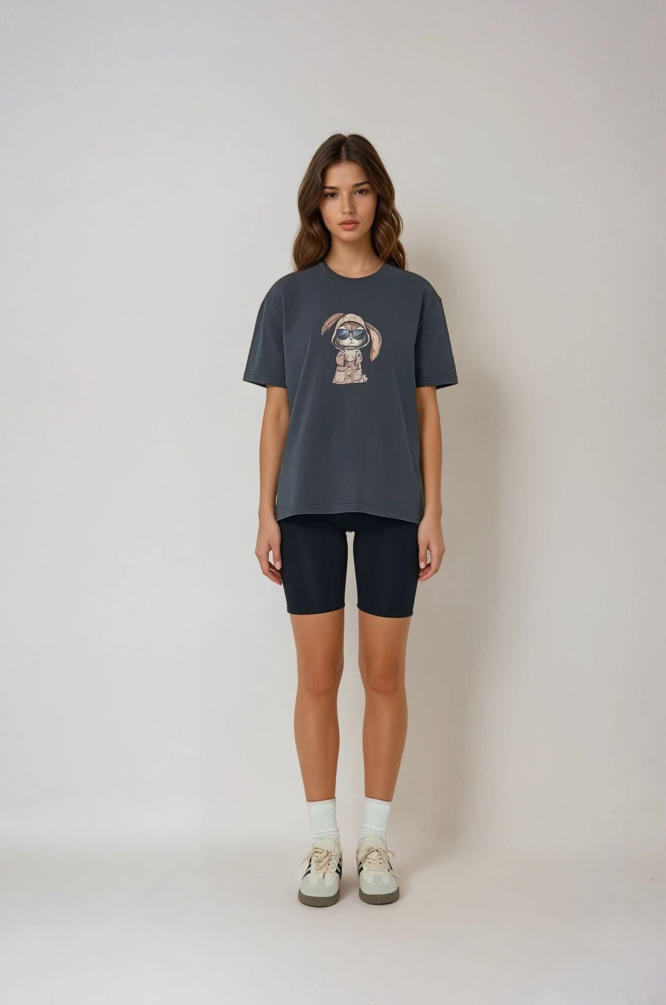 Morning Brew Bunny Tee Black - MacroPanora