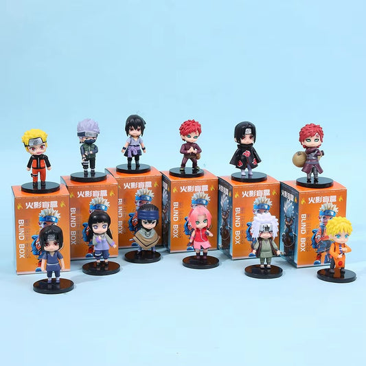 Naruto Q Version Mini Mystery Figure Set - Random Anime Toys for Kids and Desktop Decor - MacroPanora