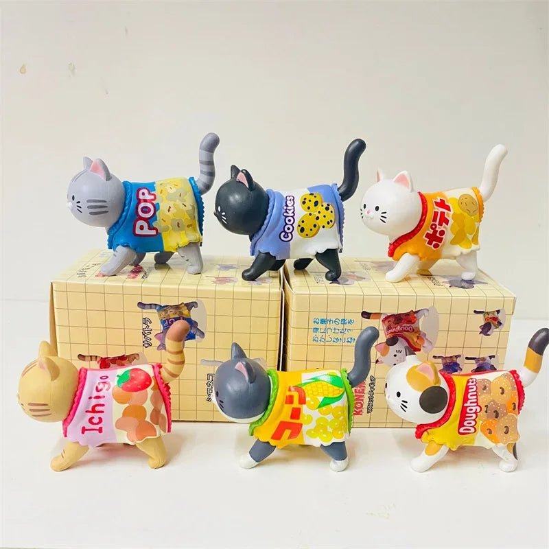 New Cat Blind Box Wearing Candy Packaging Snack Cat Figure Toys Kittens Dolls Blind Bag Decoration Kids Christmas Gift - MacroPanora