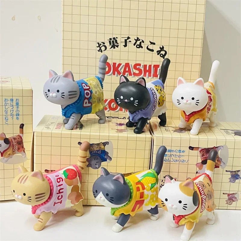 New Cat Blind Box Wearing Candy Packaging Snack Cat Figure Toys Kittens Dolls Blind Bag Decoration Kids Christmas Gift - MacroPanora