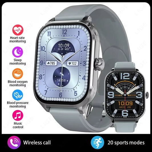 New Fashion Smart Watch Heart Rate Monitor Sports Fitness Watch Waterproof Voice Calling Smart Watch for Huawei Xiaomi - MacroPanora