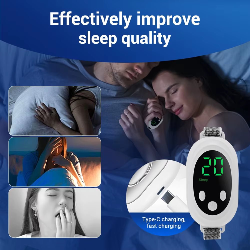 New Microcurrent Sleep Aid Device EMS Sleep Aid Machine Sleep Instrument for Insomnia Stress Anxiety Relief Palm Pulse Massager - MacroPanora