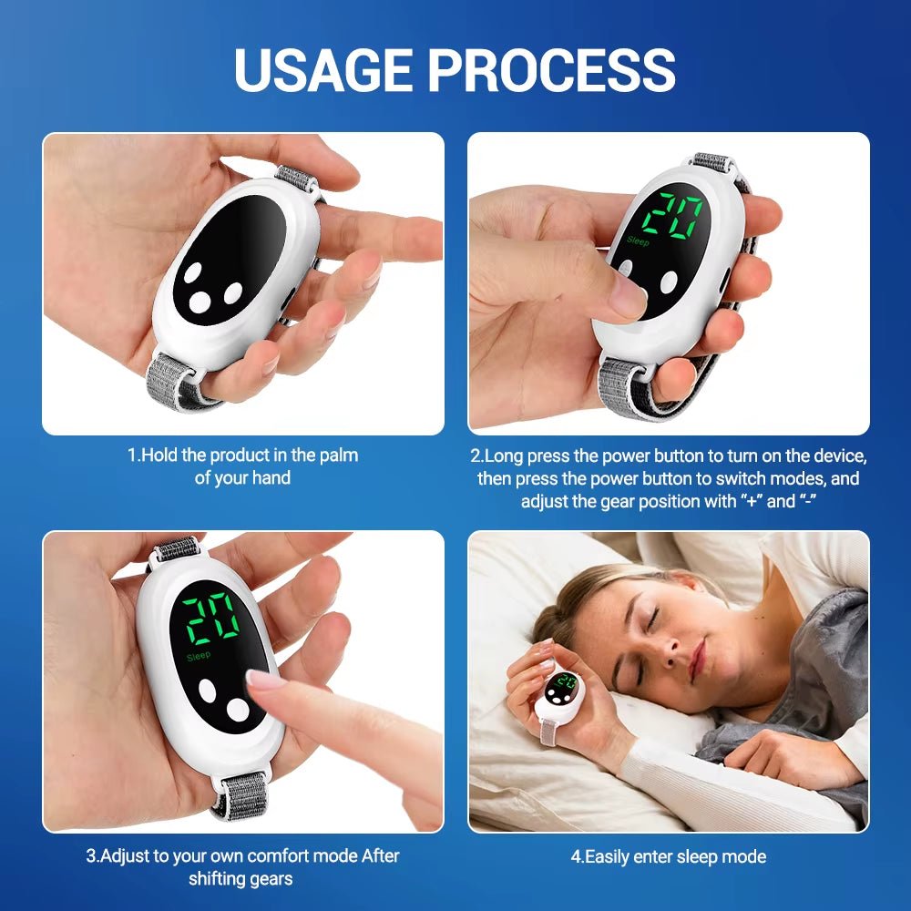 New Microcurrent Sleep Aid Device EMS Sleep Aid Machine Sleep Instrument for Insomnia Stress Anxiety Relief Palm Pulse Massager - MacroPanora