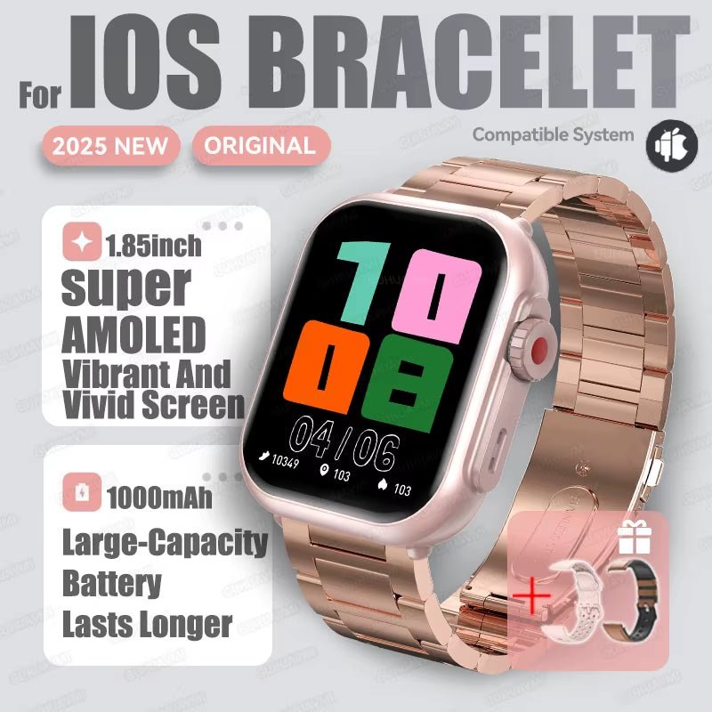 New Smart Watch Women Bluetooth Call Watch Fitness Tracker Waterproof Sport Smart Clock Fashion Ladies Men Smartwatch Woman - MacroPanora