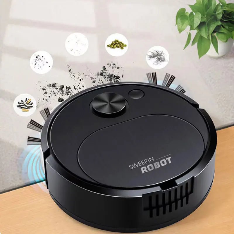 NEW USB Sweeping Robot Vacuum Cleaner Mopping 3 in 1 Smart Wireless 1500Pa Dragging Cleaning Sweep Floor for Home Office - MacroPanora
