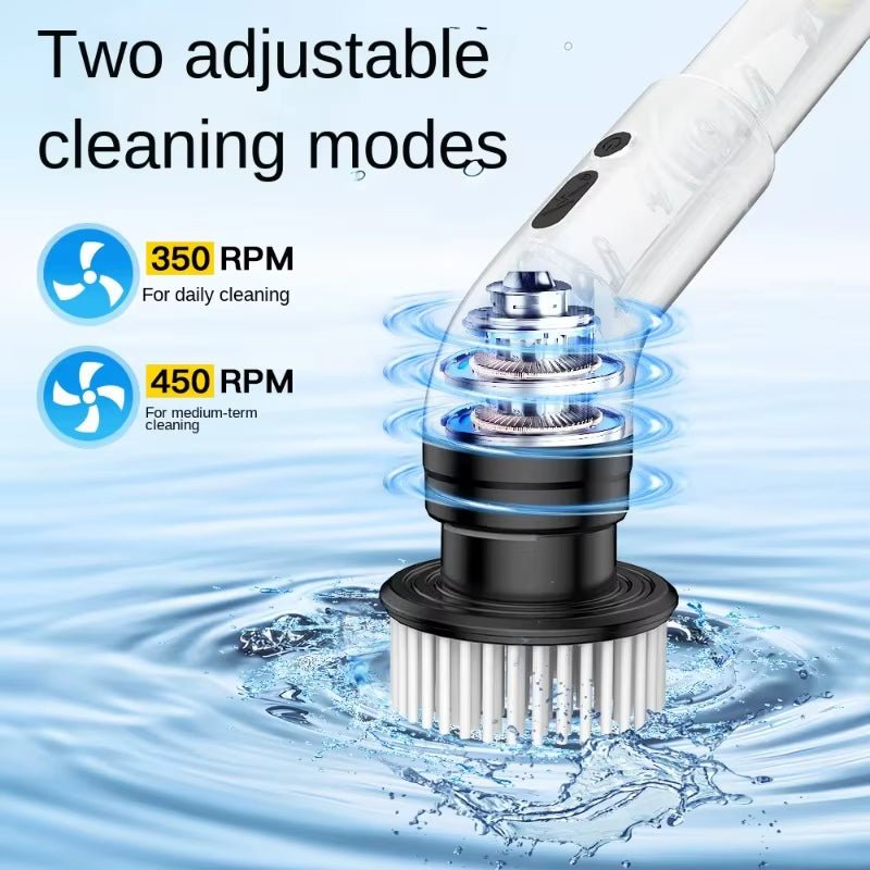 Nine in One Multifunctional Handheld Electric Cleaning Brush with Telescopic Function, Bathroom Floor and Kitchen Cleaning Tool - MacroPanora