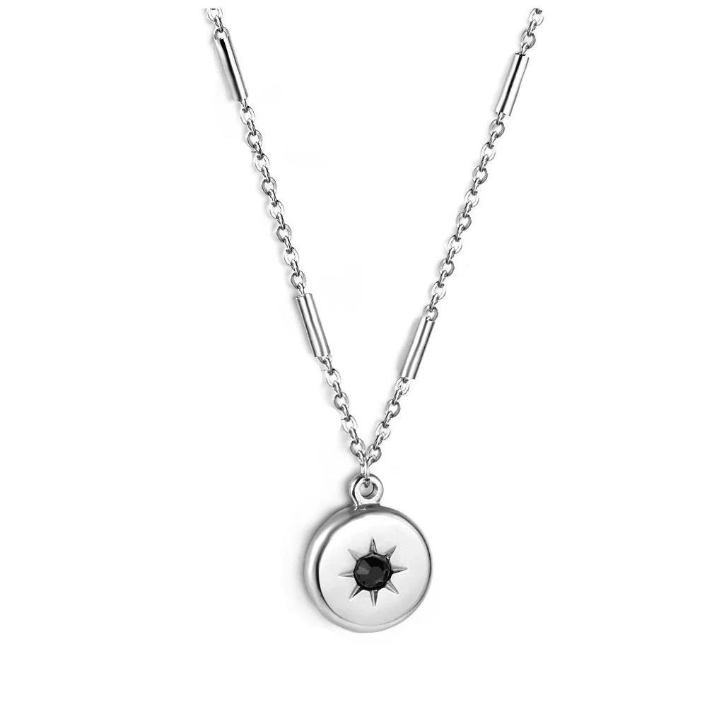 Noir Diamond Circle Pendant - MacroPanora