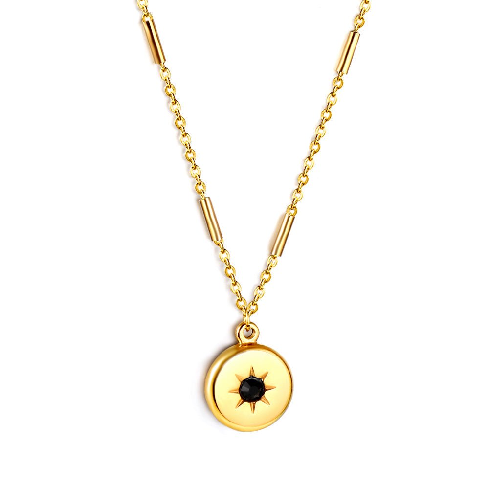 Noir Diamond Circle Pendant - MacroPanora