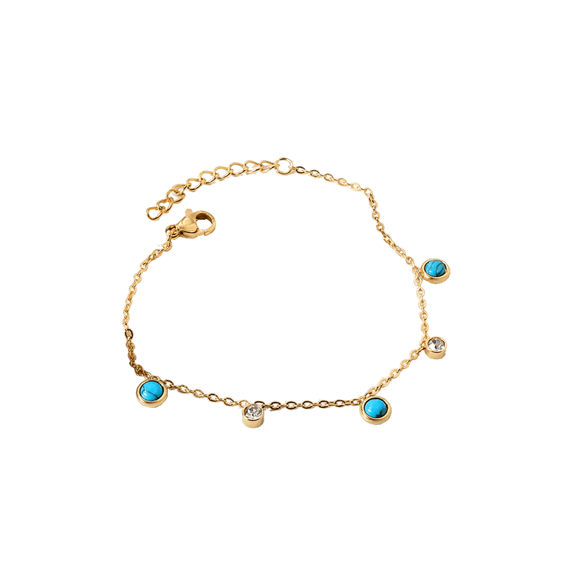 Ocean Pearl Crystal Bracelet Blue - Bracelet | MacroPanora