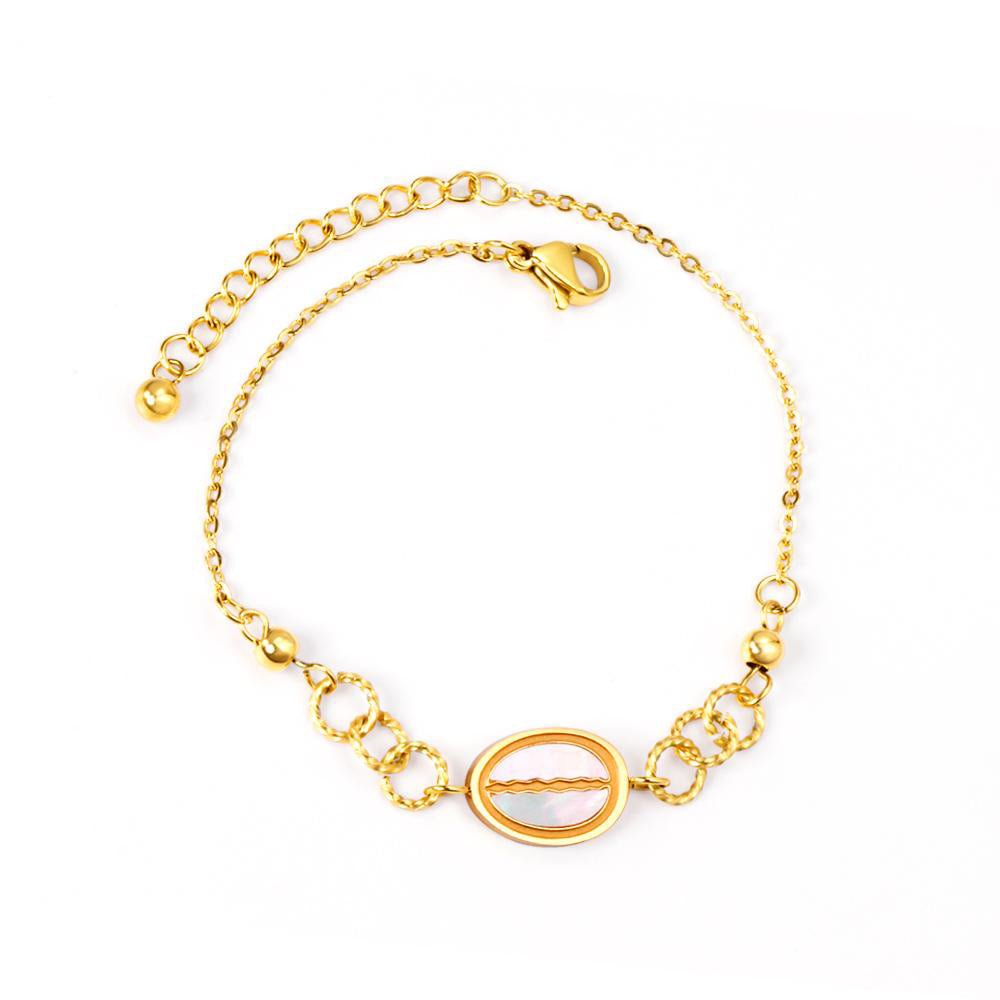 Ocean Shell Charm Bangle - MacroPanora