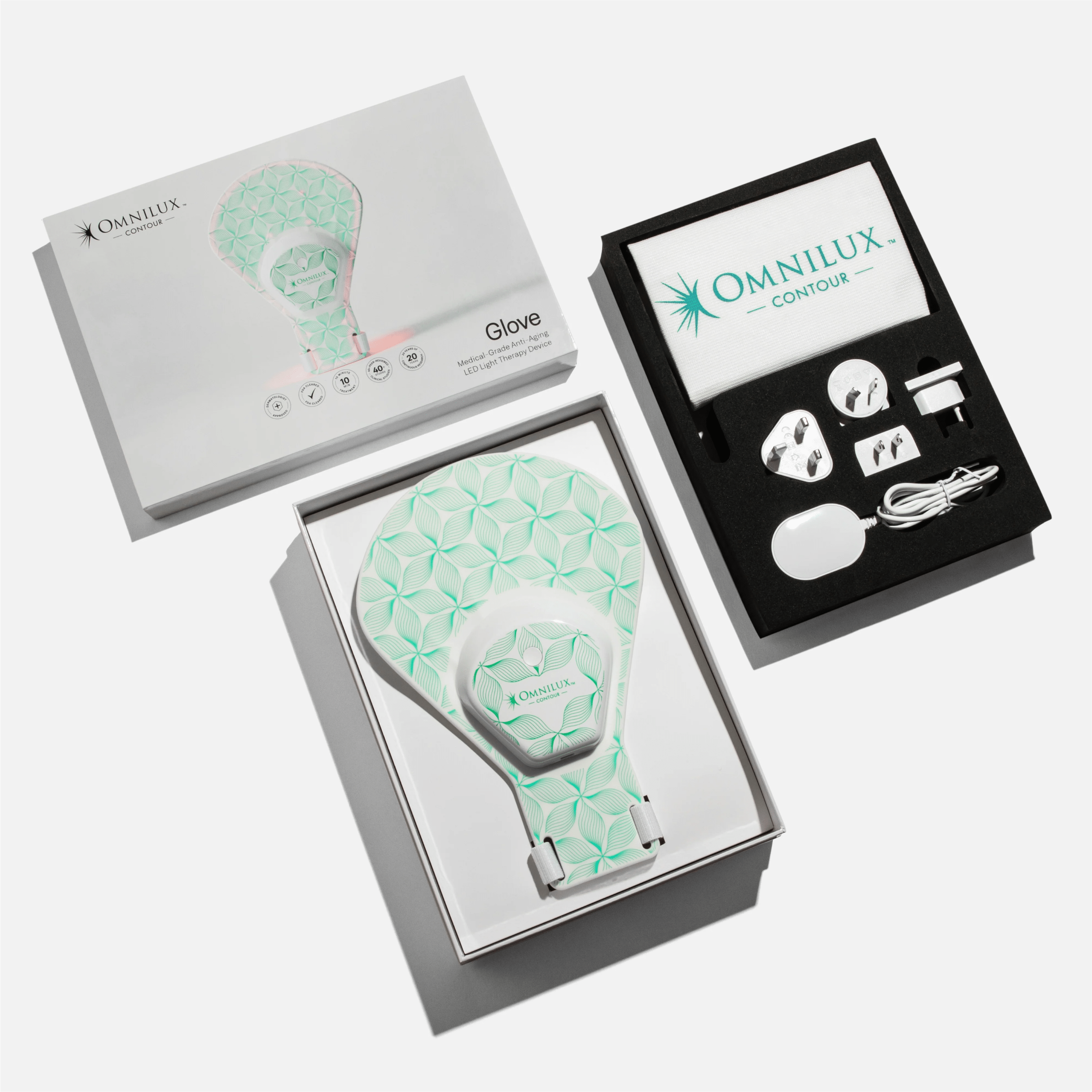 Omnilux Clear + Contour Glove Bundle - Anti-Aging Devices & Accessories | MacroPanora