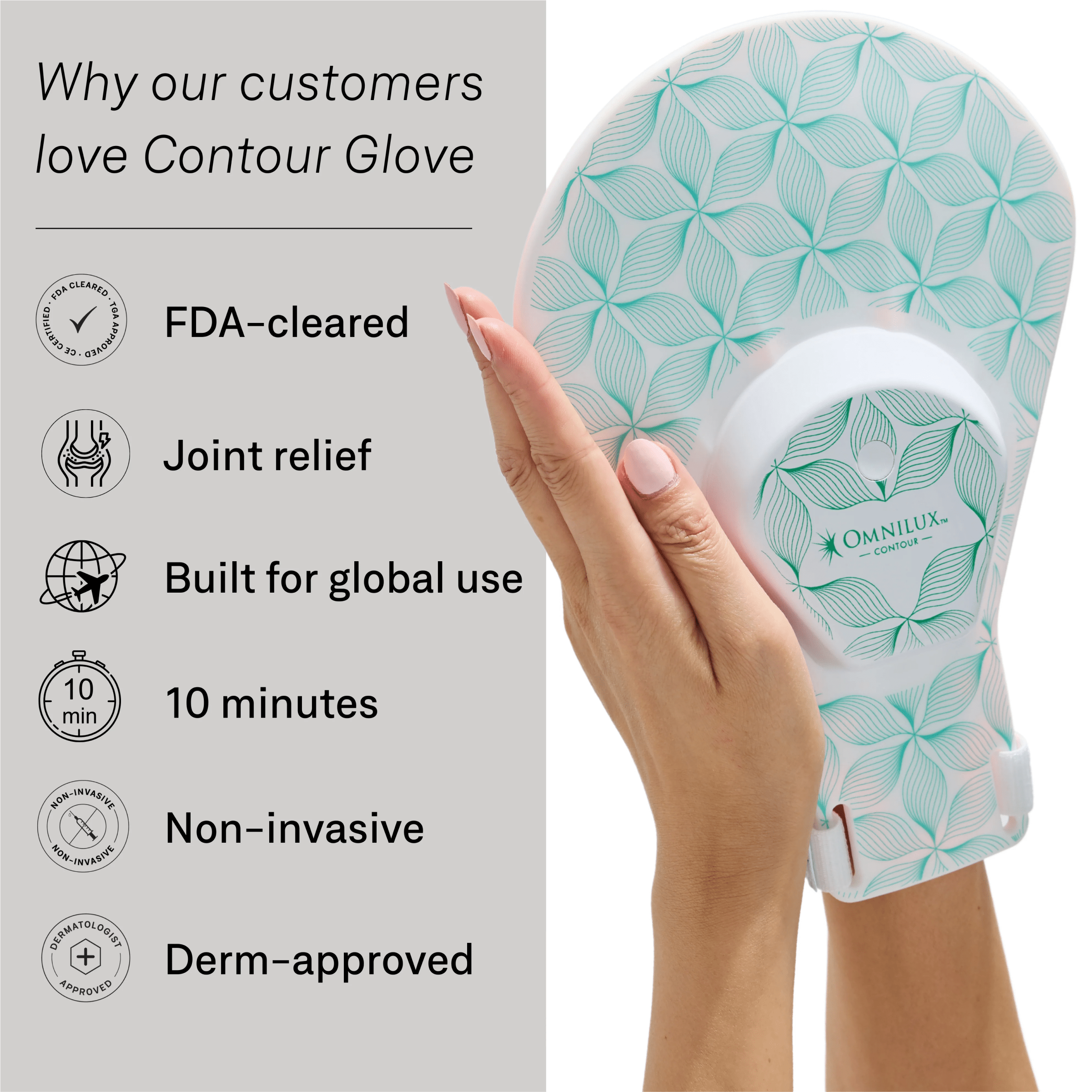 Omnilux Clear + Men + Contour Glove - Anti-Aging Devices & Accessories | MacroPanora