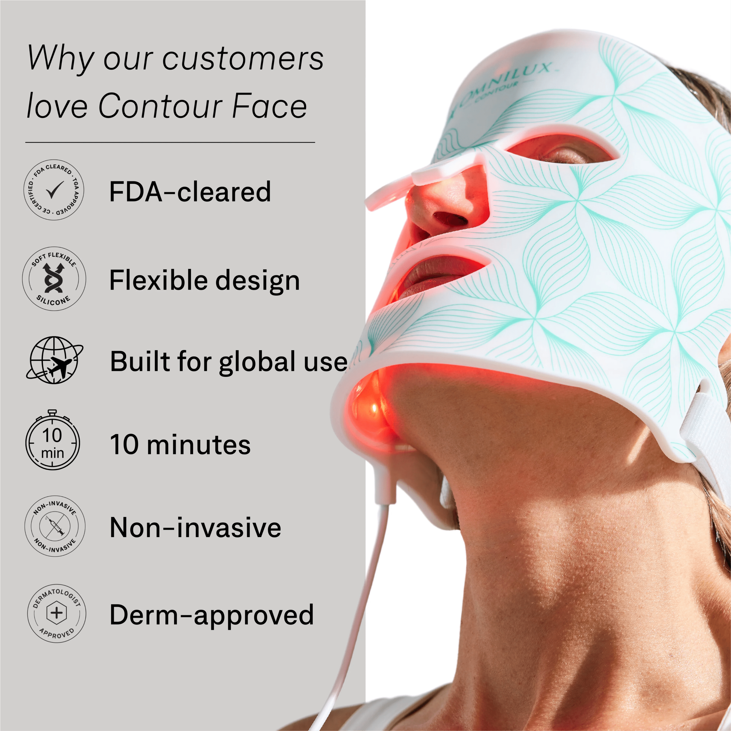Omnilux Face Contour + Clear Bundle - Anti-Aging Devices & Accessories | MacroPanora