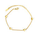 Peach Heart Charm Bracelet - MacroPanora