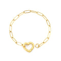 Peach Heart Clasp Bracelet - MacroPanora