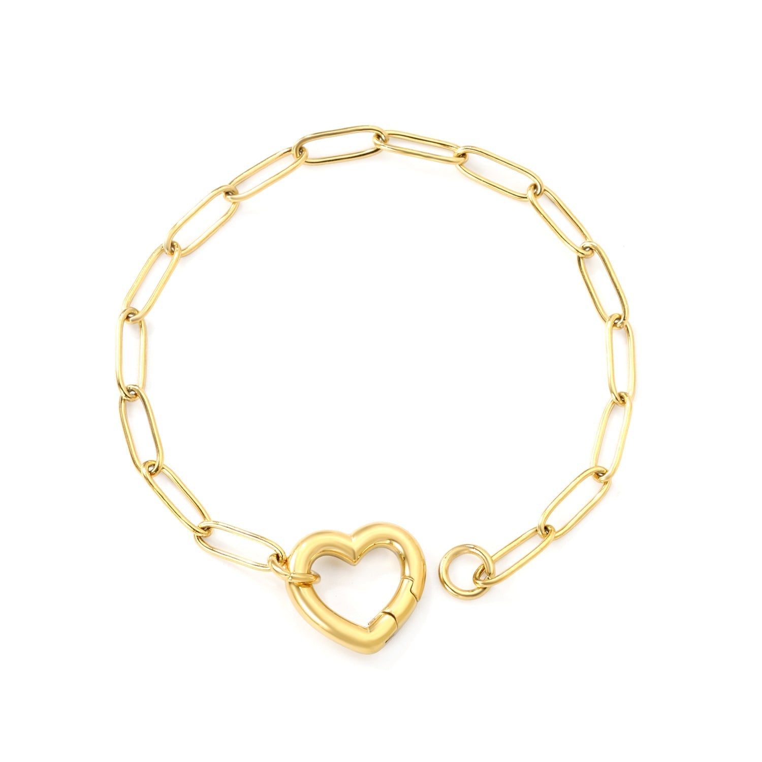 Peach Heart Clasp Bracelet - MacroPanora