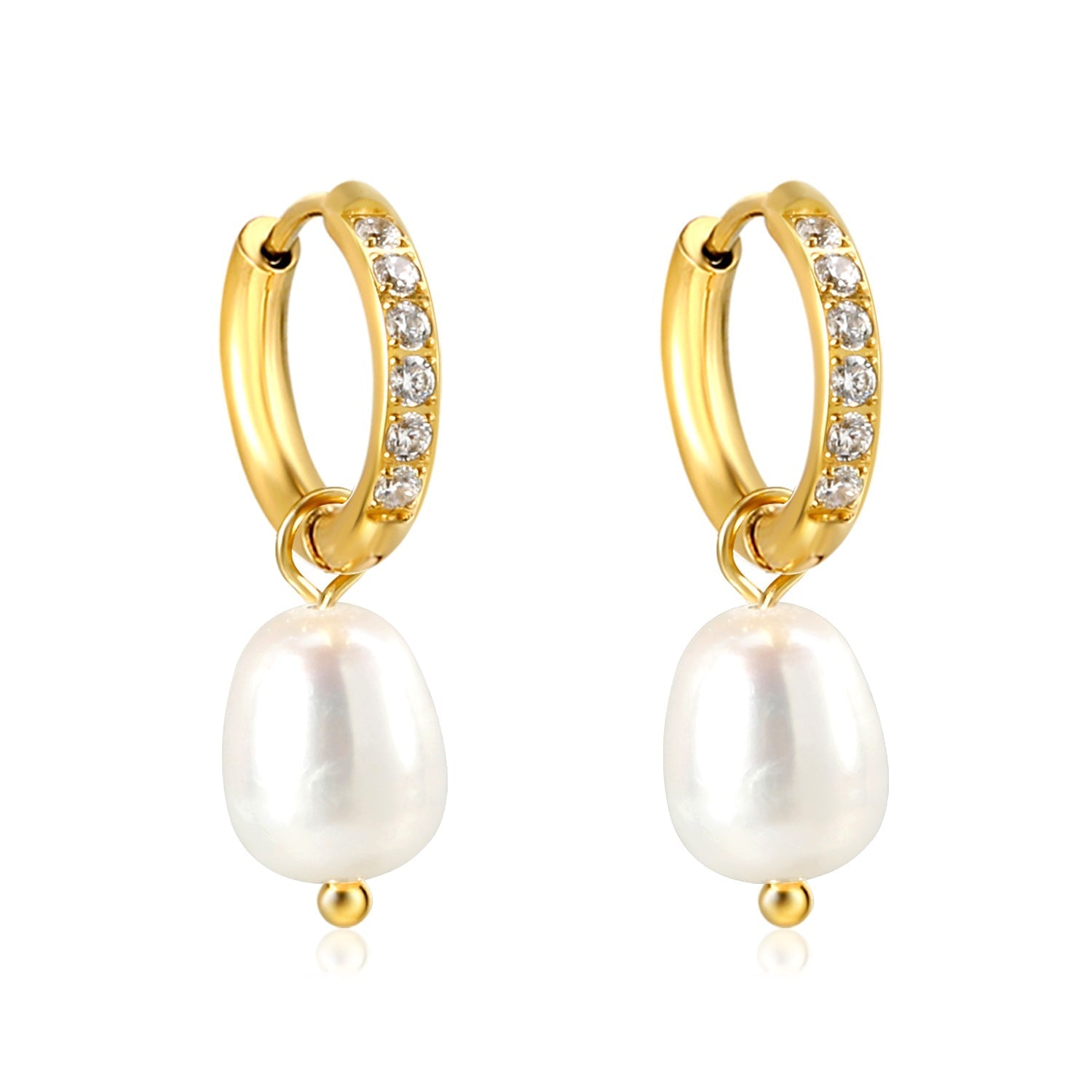 Pearl And Diamond Harmony Earrings - MacroPanora