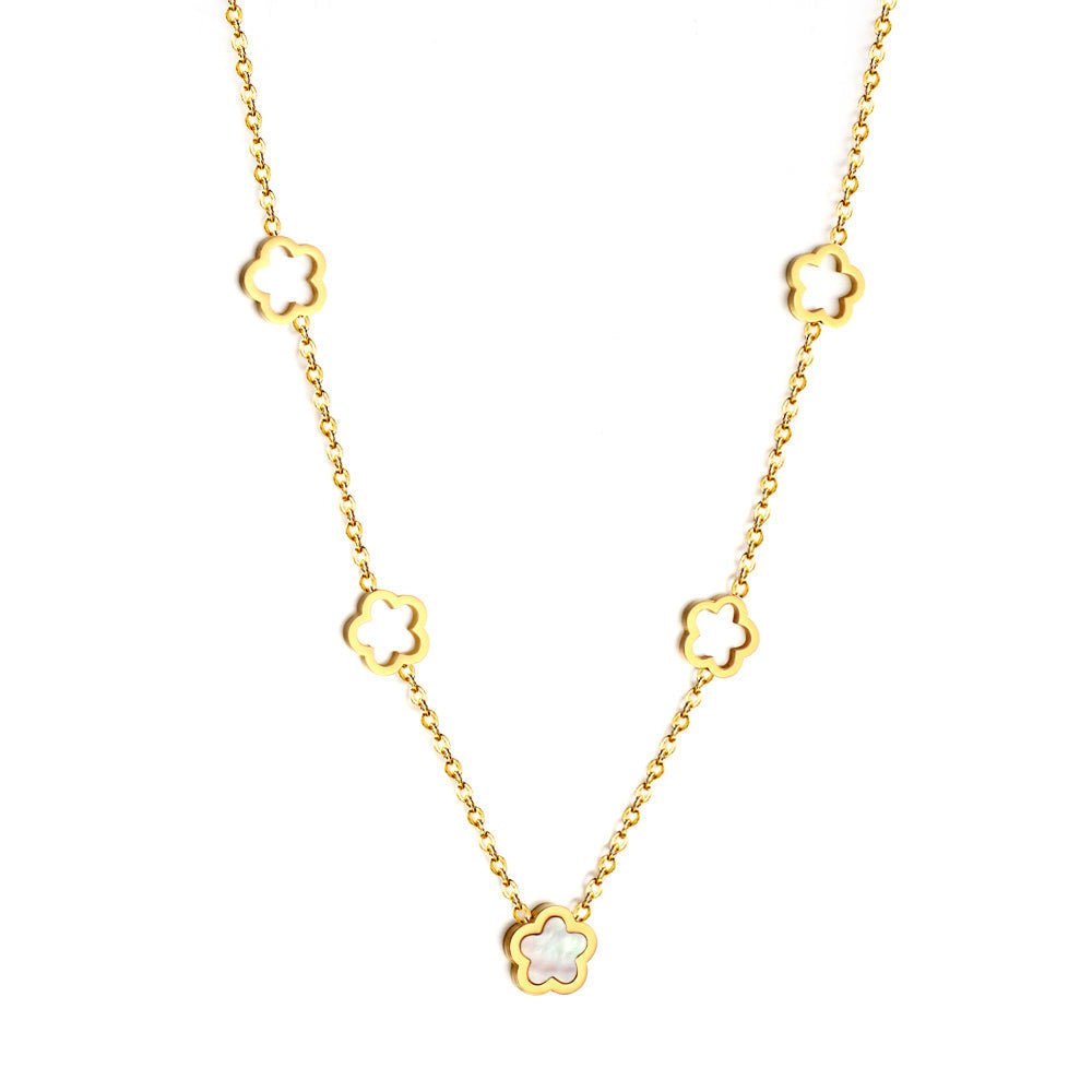 Pearl Blossom Cascade Necklace - MacroPanora