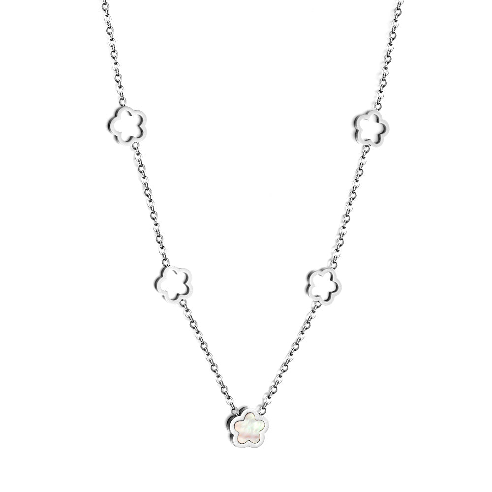 Pearl Blossom Cascade Necklace - MacroPanora