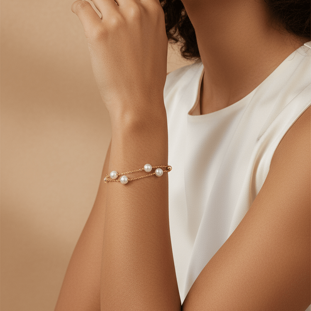 Pearl & Sphere Bangle - MacroPanora