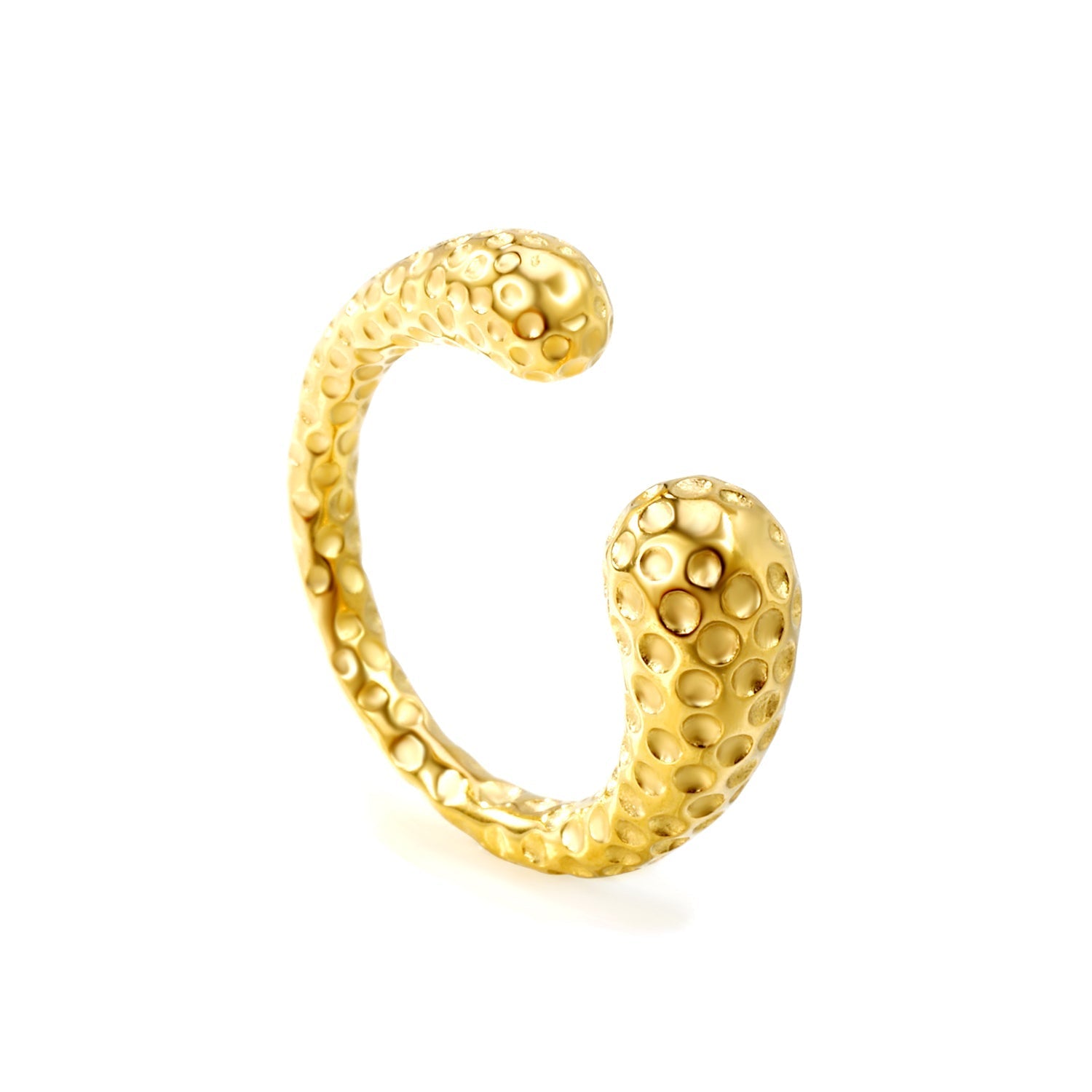 Pitted Gold Essence Ring - MacroPanora