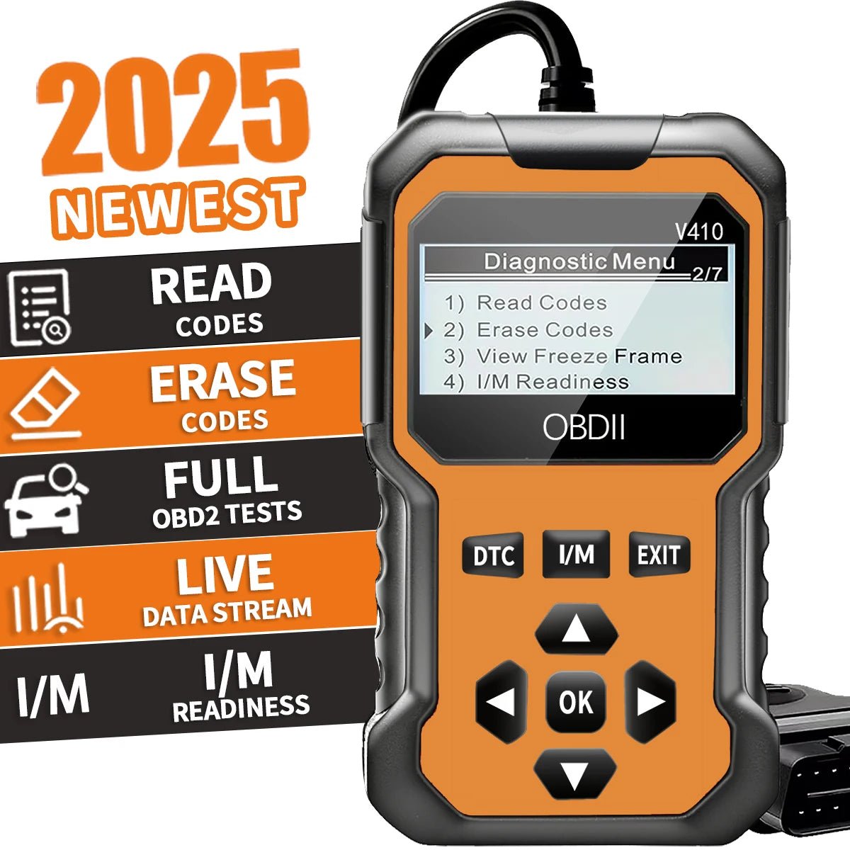 Professional OBD2 Diagnostic Tool for Engine Fault Code Reading Compatible with All OBD II Protocol Vehicles Since 1996 - MacroPanora