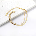 Radiant Crystal Duo Bracelet Gold - Bracelet | MacroPanora