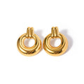 Radiant Round Gold Earrings - MacroPanora