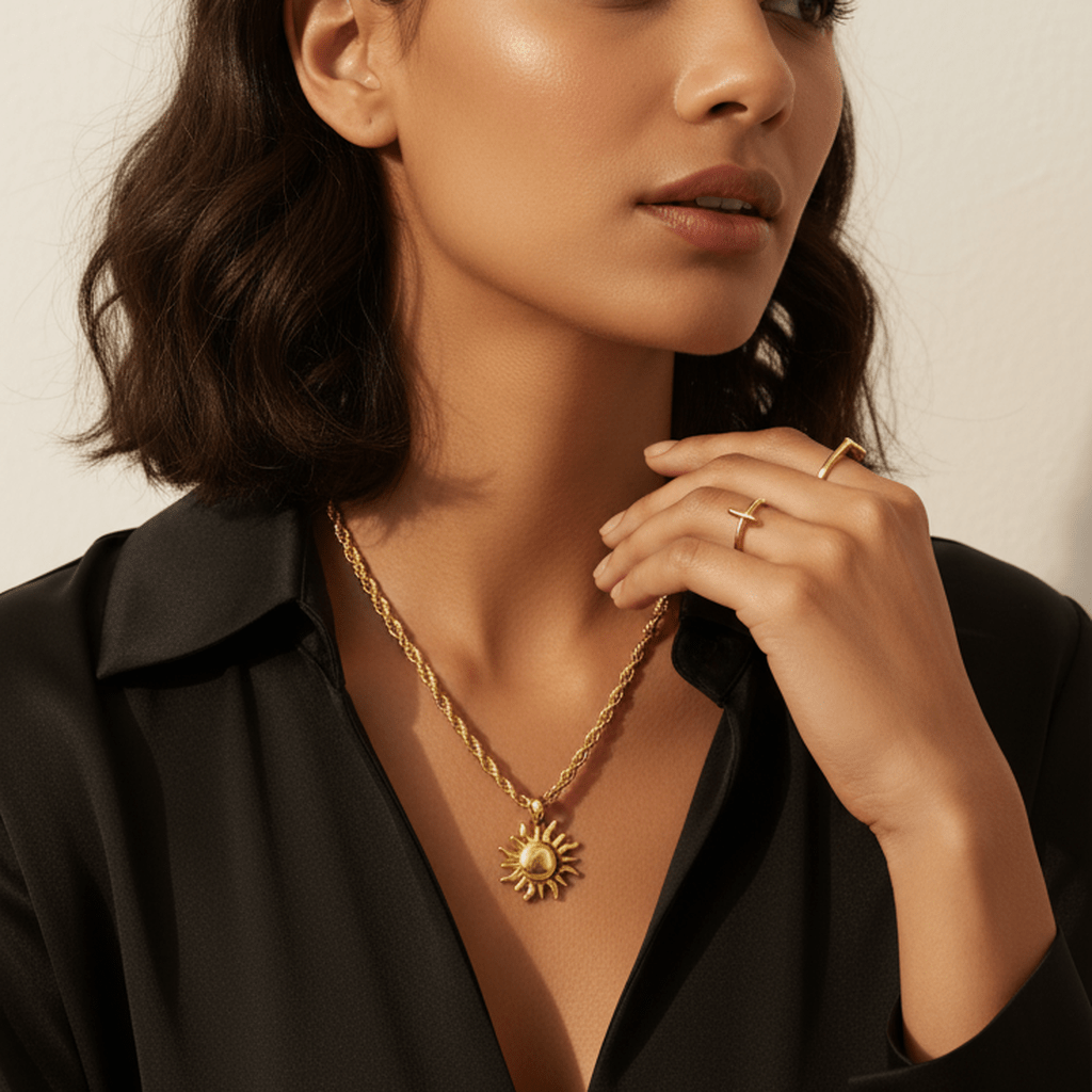 Radiant Sun Pendant Necklace - MacroPanora
