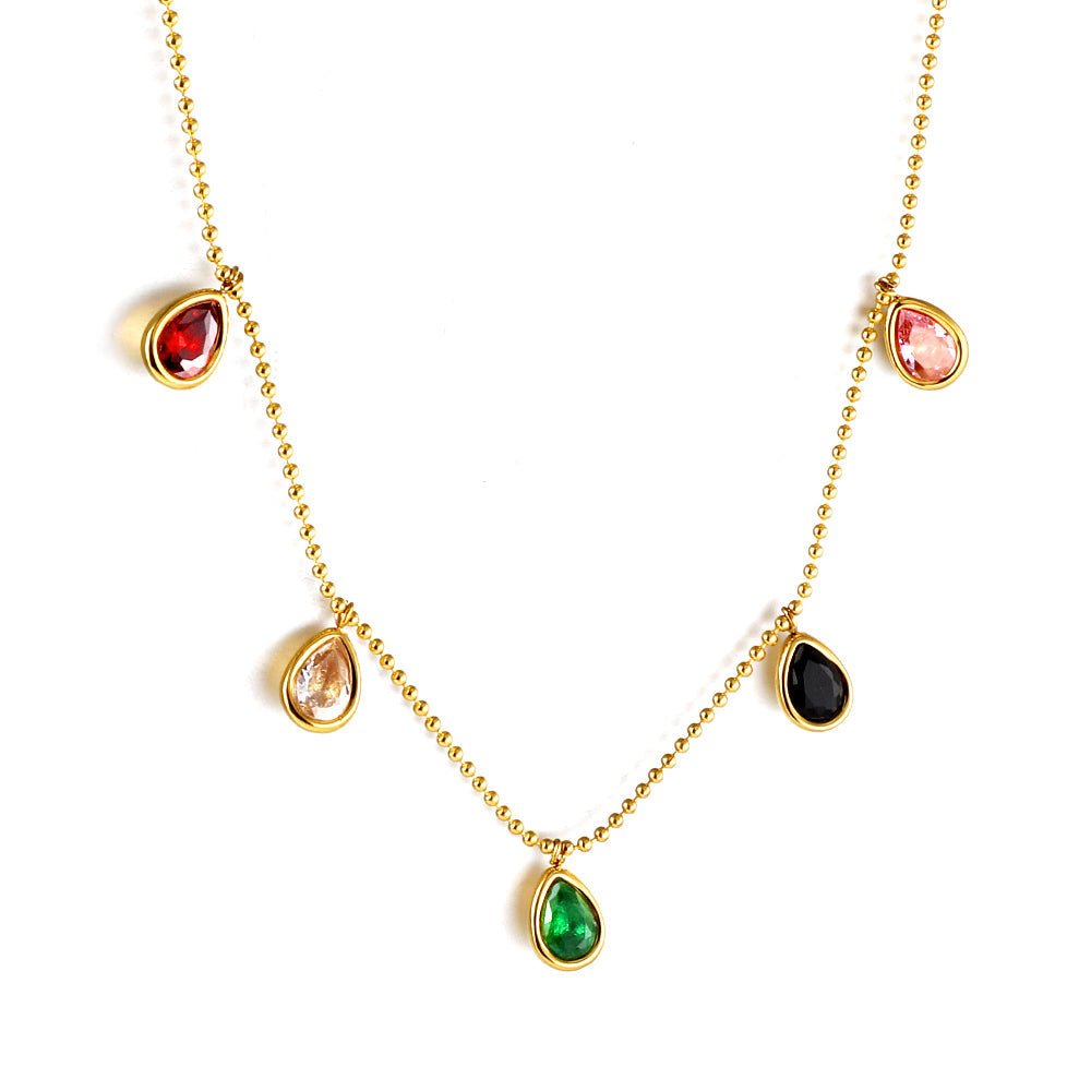 Rainbow Teardrop Pendant - MacroPanora